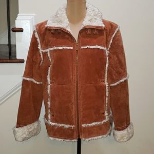 NEW! Wilsons Leather chestnut leather coat